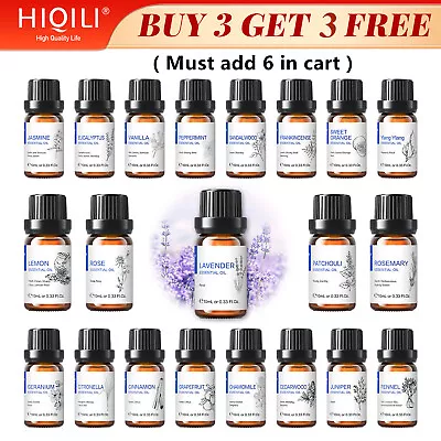 HIQILI 10ml Essential Oils 100% Pure Natural Diffuser Aroma Fragrances Skin Care • £3.59