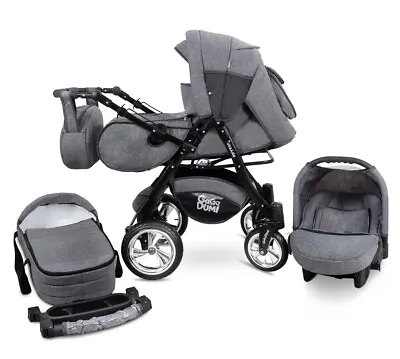 £209.99 • Buy Urbano Baby Pram Pushchair Stroller 3in1 Travel System CAR SEAT Included 20%OFF 
