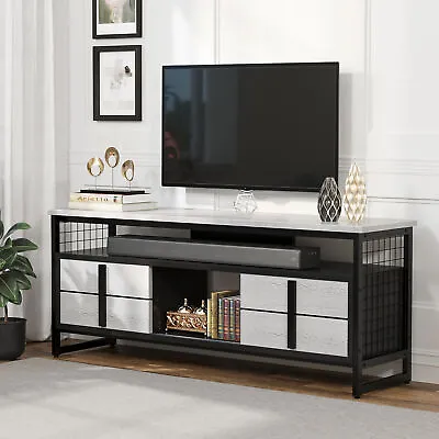 TV Stand For TVs Up To 65 Inch Modern Entertainment Center With Slide Barn Door • $109.99
