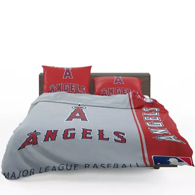 Los Angeles Angels MLB Baseball American League Quilt Duvet Cover Set Bedspread • $77.99