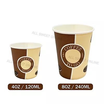 4oz 8oz 120ml 240ml Disposable Paper Espresso Coffee Cups Coffee Takeaway BULK • $126.95