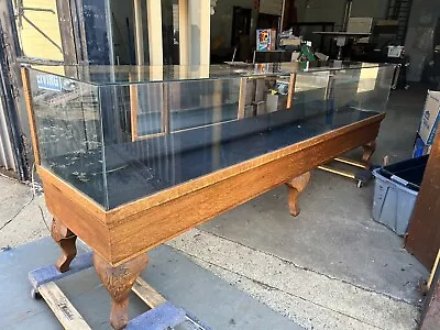 Vintage Antique Quartersawn Oak Display Cabinet Jewlery Store 10’ X 42” H X 26”d • $4850