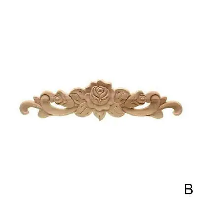 $3.09 • Buy 1pc Wood Carved Corner Onlay Applique Unpainted Frame Home Furniture Decor 2023