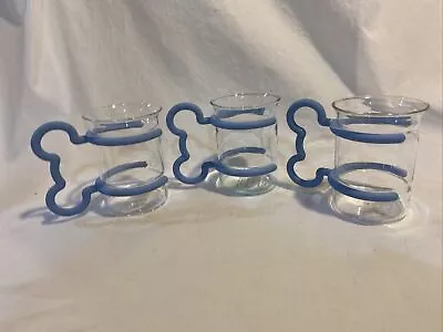 3 MICHAEL GRAVES DISNEY MICKEY MOUSE GLASS MUGS W/ PLASTIC HANDLES • $15.25