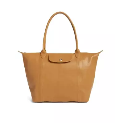 Longchamp Le Pliage Cuir Leather Large Tote Camel Made In France NWOT Lambskin • $510