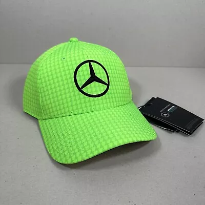 Mercedes Lewis Hamilton AMG Petronas Formula One Team Baseball Cap Neon Green • £24.99