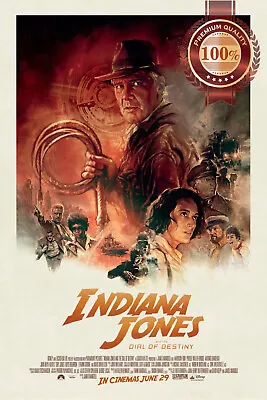 Indiana Jones And The Dial Of Destiny 5 2023 Cinema Movie Print Premium Poster • $11.95