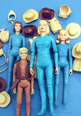 Vintage 1967 Marx JANE & JOHNNY WEST FAMILY Figures DOLL & Accessories LOT • $75