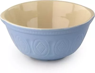 Tala Traditional Ceramic Stoneware Mixing Bowl Blue/Cream • £26.40