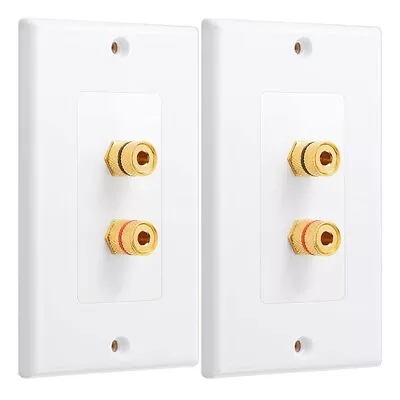 5X(2 Pack Single Gang 1.0 Speaker Wire Wall Plate (Banana Plug Wall Plate)4981 • $37.95