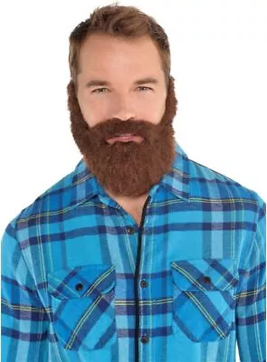 Lumberjack Beard & Moustache Fancy Dress Up Halloween Adult Costume Accessory • $17.47