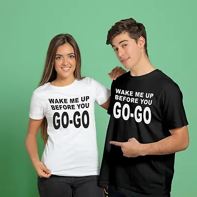 WAKE ME UP BEFORE YOU GO GO T-Shirt Wham! George Michael Top Fancy Dress 80s • £7.99