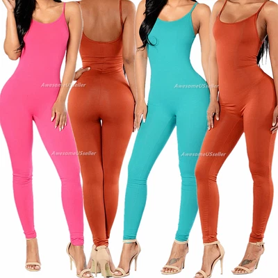 Women Jumpsuits Romper Pants Legging Playsuit Yoga Catsuit Sportwear Activewear  • £18.98