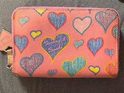 Vintage Dooney &Bourke Women’s Hearts Pink Credit Card Money Organizer Wallet • $49.99