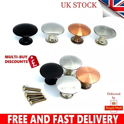£1.89 • Buy Solid Chrome Kitchen Cabinet Door Knobs Cupboard Drawer Furniture Handles Pull