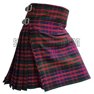 Scottish Handmade Traditional MacDonald Tartan Kilt Custom Size Kilt For Men • $85