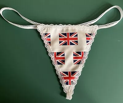 New Womens BRITISH UNION JACK Country Flag String Thong Panty English Underwear • £21.21