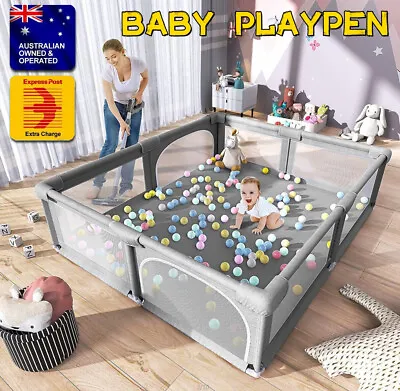 Baby Playpen Fence Safety Gate Pen Activity Centre Playground Enclosure Barrier • $67.79