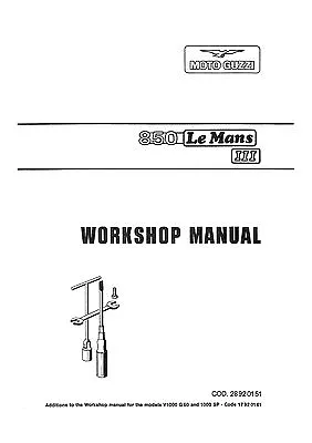 Moto Guzzi Service Manual 850 Le Mans III • $20