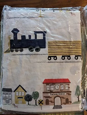 POTTERY BARN KIDS Train Organic Sheet Set-Full-OPEN BOX • $79