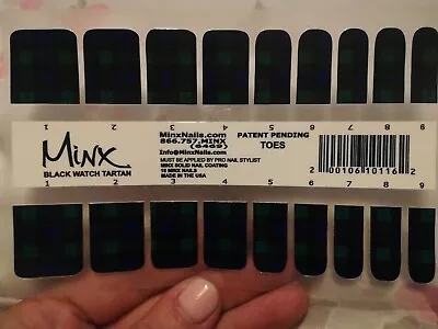 Black Watch Tartan (toes)  MINX PROFESSIONAL NAIL WRAPS NEW SALON QUALITY  • £15