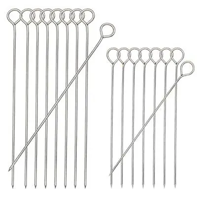 30pcs Barbecue Skewers Stainless Steel Turkey Lacers Metal Skewers For Bbq Grill • $16.73