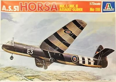 ITALERI 1:72 HORSA Mk.I Assault Glider Model Kit #116 *COMPLETE BARELY STARTED* • £28.90