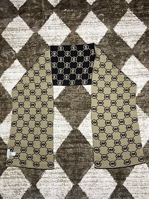 Michael Kors Scarf  MK Tan And Black Monogram • $0.99