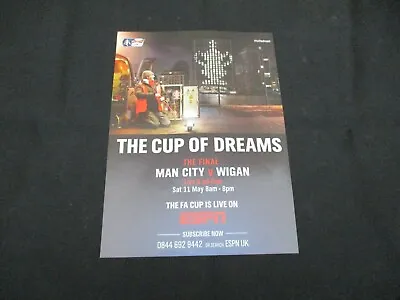 WIGAN ATHLETIC V MAN CITY FA Cup Final - Original 2013 Football Magazine Advert • £2.99