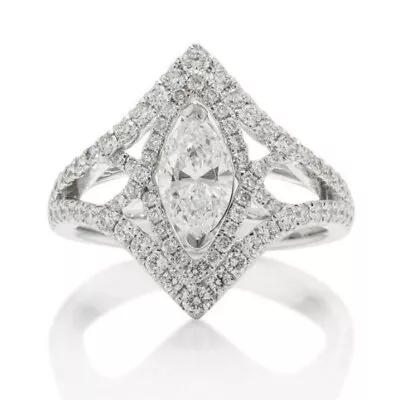 1.75 Ct Real Moissanite Engagement Anniversary Ring 925 Sterling Sliver Size 6.5 • $69