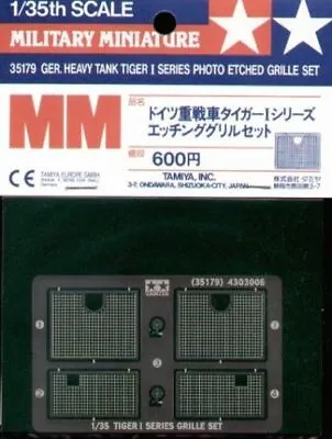 TAMIYA 35179 Tiger 1 Etched Grille 1:35 Military Model Kit • £8.95