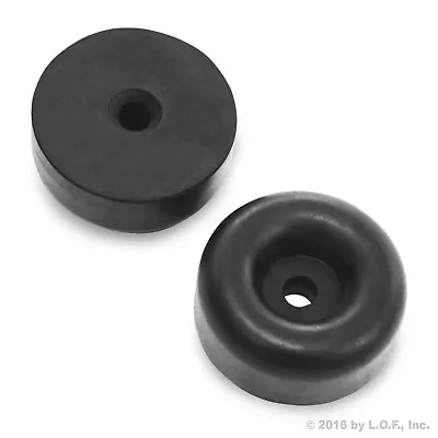 (2) Cargo Trailer Ramp Door Replacement Black Rubber Bumper 2.5  Round New 2pc • $11.98