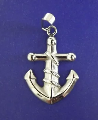 Stainless Steel 21  Ball Chain Necklace & Mariner Anchor Pendant Biker Set • $9.95