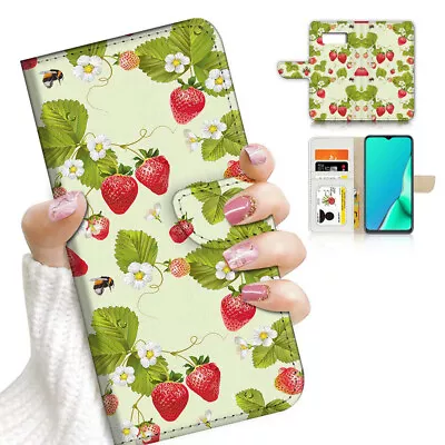 ( For Samsung S7 ) Wallet Flip Case Cover AJ23728 Strawberry • $12.99