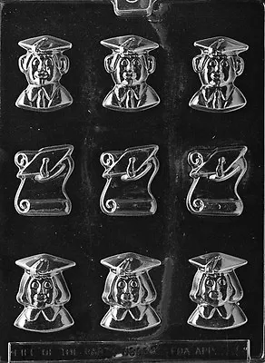 $2.49 • Buy BS GRADUATION PIECES Mold Chocolate Candy Graduation Party Favors Cupcake 