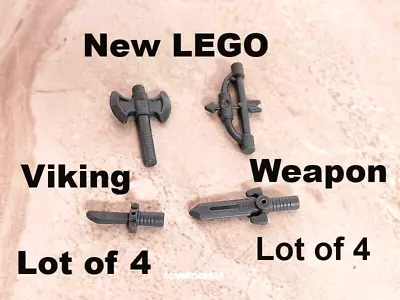 New LEGO Viking Axe Dagger Knife Bow Arrow Lot Of 4 Weapons For Battle Ready Guy • $16.20