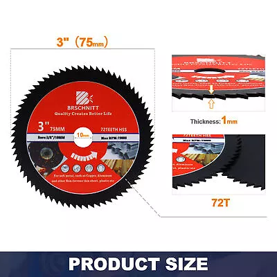 3''/75mm Diamond Saw Blade Cutting Disc For Metal/ Concrete/ Tile Angle Grinder • $8.70