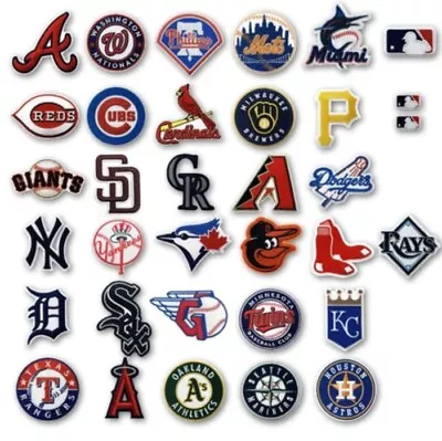 MLB Team Logo Iron-On Embroidery Patch ($4.35 Per Patch) • $4.35