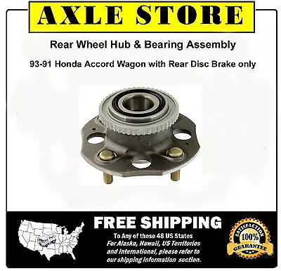 Rear Wheel Hub Bearing Assembly Fit 91-93 Honda Accord Wagon Disc Brake NT512032 • $24