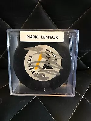 NHL Pittsburgh Penguins Mario Lemieux Autographed/ Signed Hockey Puck • $224.10