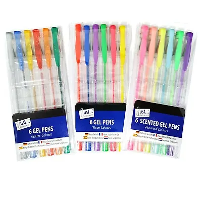 £6.99 • Buy Gel Pen Set - 18 Pens - 6 Glitter 6 Neon 6 Scented - Stationery Bundle Deal