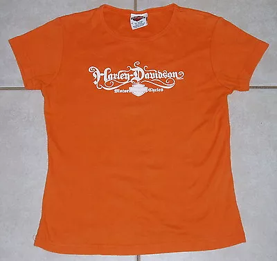 HARLEY DAVIDSON T Shirt (M) Womens Medium Spokane Washington Orange Seahawks  • £12.52