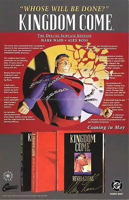 Kingdom Come Superman 1998 Signed ALEX ROSS Man Of Steel DC PROMO Poster • $14.99
