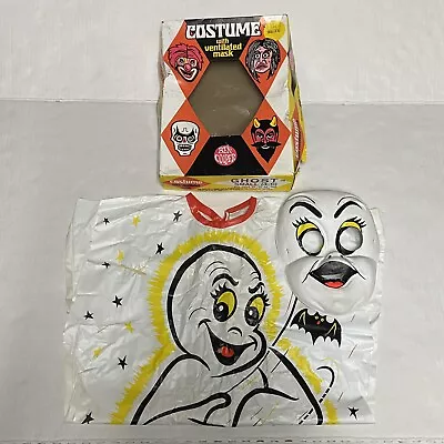 Vintage Ben Cooper Ghost Costume And Mask With Original Box 70’s Halloween Ghost • $49.99