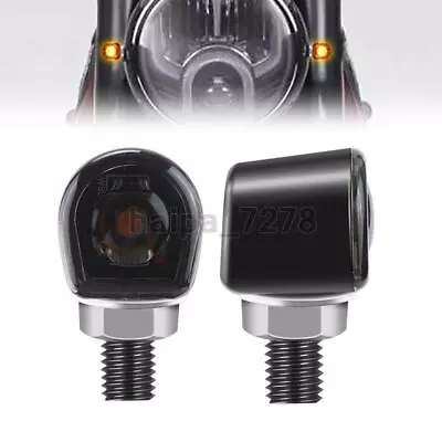 2X LED Motorcycle Turn Signals Indicator Amber Blinker Light Universal Mini Lamp • $13.98