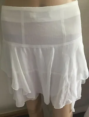 £4.99 • Buy Airy Chiffon  Skirt, White, Size 10