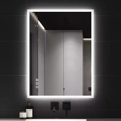 31.5x23.7in LED Bathroom Mirror Backlit Illuminate Wall Mirror Bluetooth Antifog • $112.99