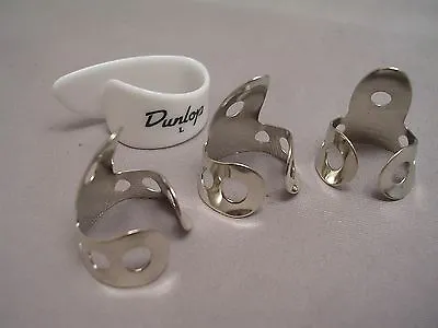 Dunlop 4 Pc Nickel Silver Finger Pick Set .018  Fast Ship • $7.99