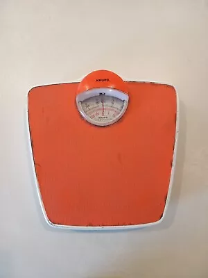 KRUPS Vintage Retro Bathroom Scales Orange White Made In Republic Of Ireland • $54.99