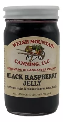 BLACK RASPBERRY JELLY - 100% All Natural 8 Oz Fresh Fruit Spread Amish Homemade • $71.79